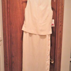 New Jones of New York Silk & Linen Pencil Maxi Dress size 10
